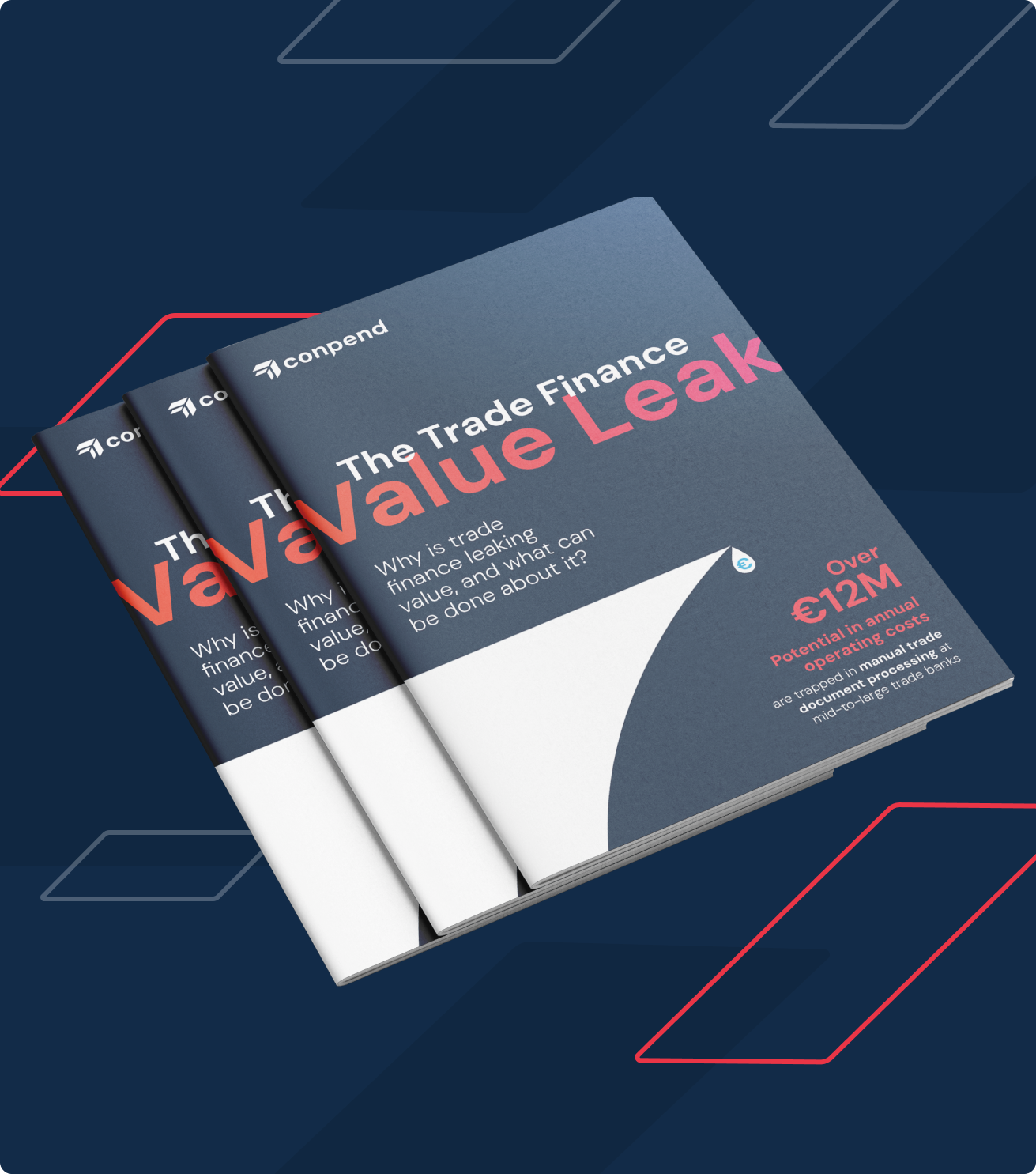 Image of a stack of The Trade Finance Value Leak report